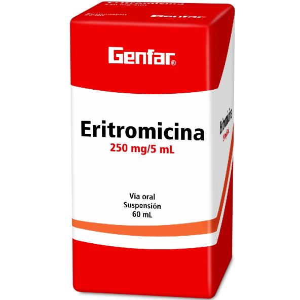 ERITROMICINA SUSPENSIÓN 250MG / 5ML FRASCO X 60 ML