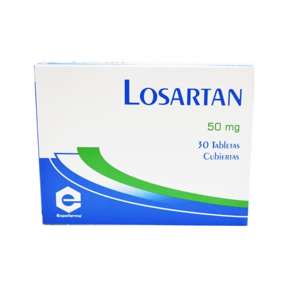 LOSARTAN 50 MG CAJA X 30 TABLETAS CUBIERTAS