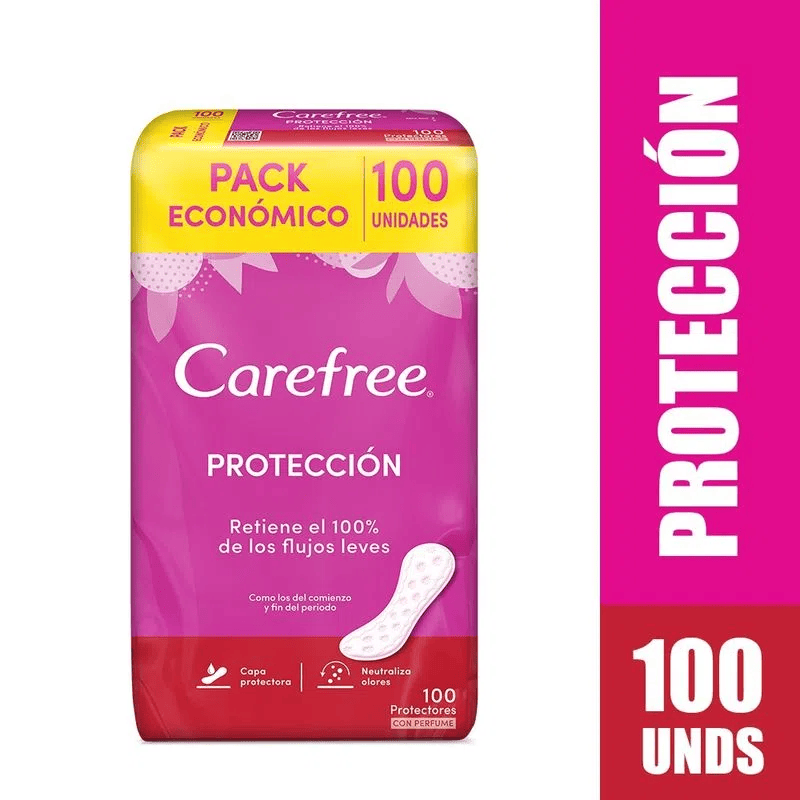 CAREFREE PROTECTORES CON PERFUME BOLSA X 100 UNIDADES