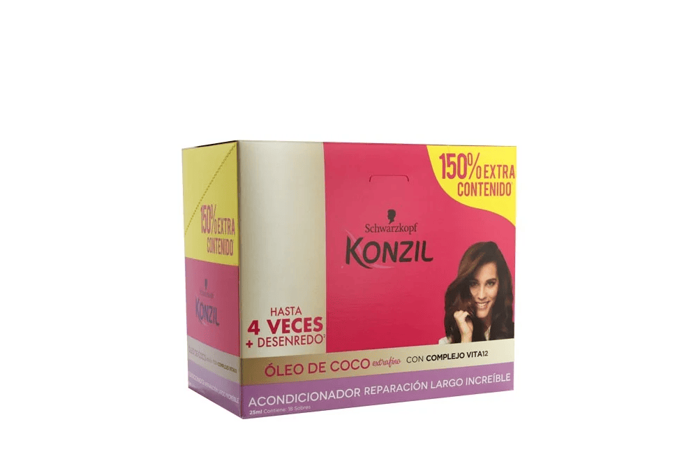 SHAMPOO KONZIL  OLEO COCO + VITA 12 X 18 SOBRES