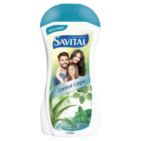 Shampoo Savital Anticaspa x 550ml (Menta,eucalipto y sabila)