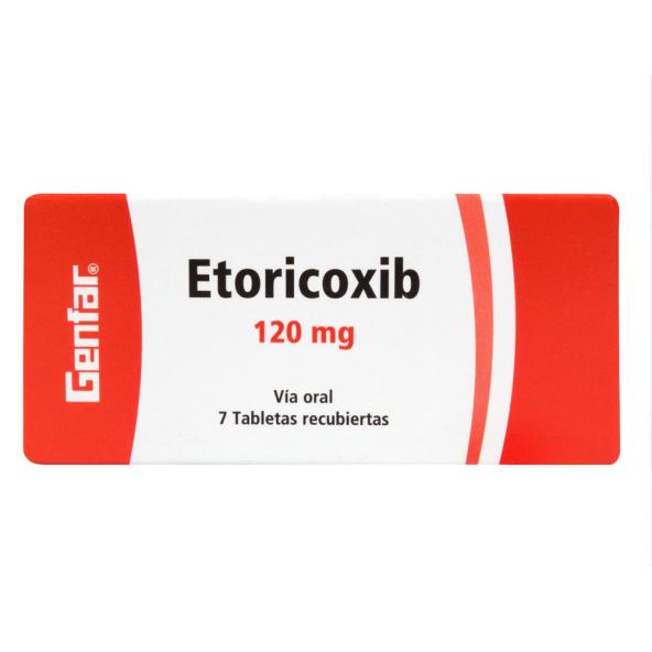 ETORICOXIB 120mg CAJA X 7 TABLETAS - GENFAR