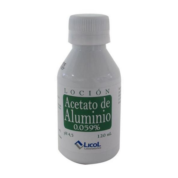 ACETATO DE ALUMINIO 0.059%  PH 4.5 LOCIÓN FRAASCO X 120 ML