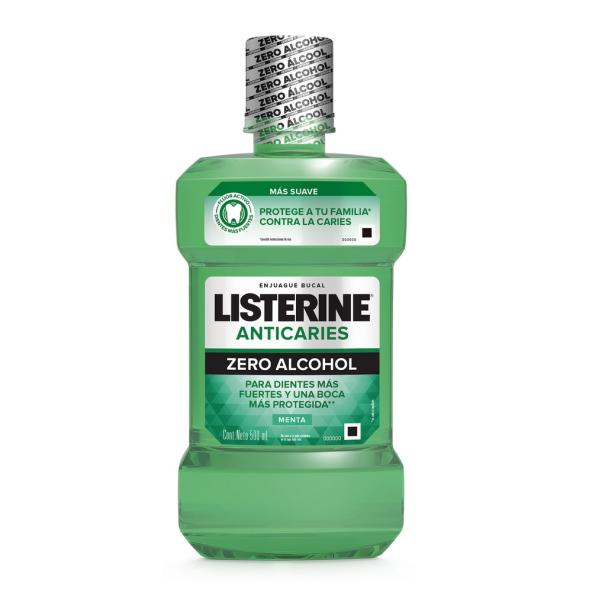 ENJ BUC LISTERINE ANTICARIES ZERO ALCOHOL X 500 ML