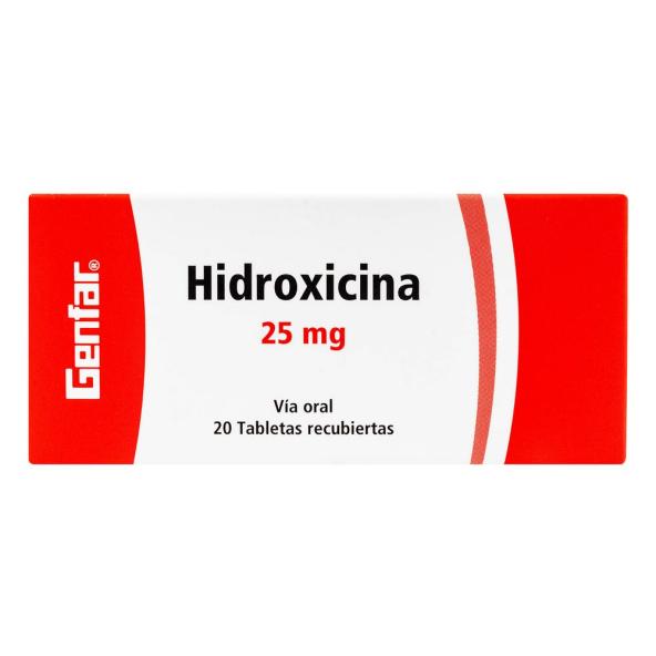 HIDROXICINA TAB 25 mg       2010M X CJAX20 - GENFAR