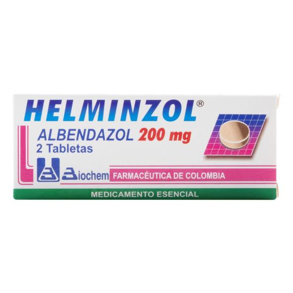 HELMINZOL  CAJA X 2 TABLETAS - BIOCHEM