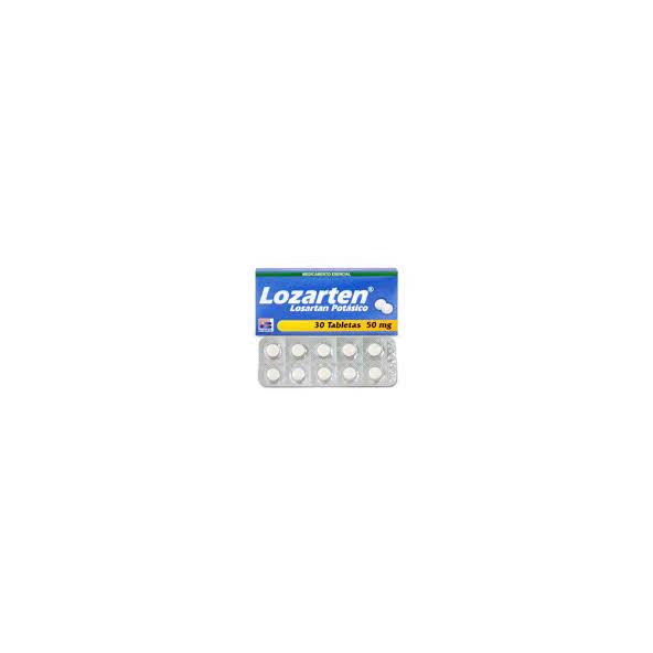 LOZARTEN 50 mg CAJA X 30 TABLETAS - LABQUIFAR