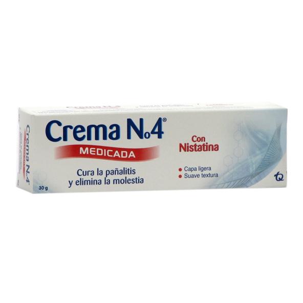 CREMA N4 MEDICADA CON NISTATINA TUBO X 30 GR