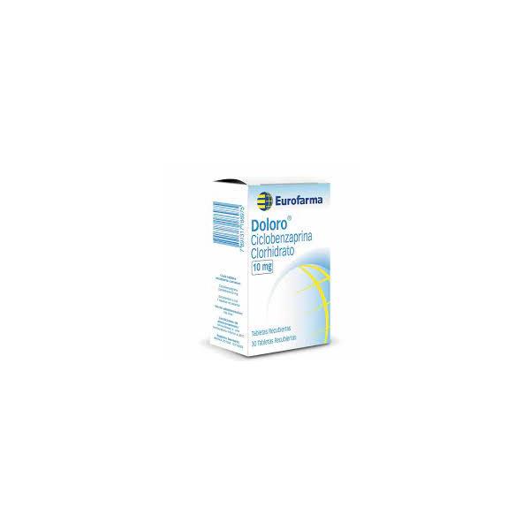 DOLORO ( CICLOBENZAPRINA ) 10 MG  EUROFARMA CAJA X 30 TABL