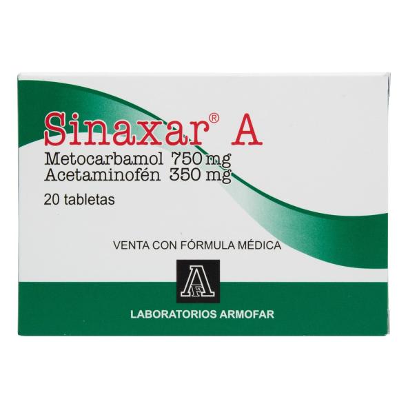 SINAXAR A  750 mg/350 mg CAJA X 20 TABLETAS - ARMOFAR