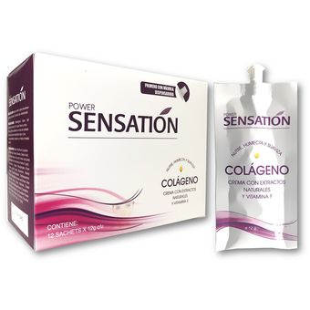 POWER SENSATION CREMA CON COLÁGENO Y VITAMINA E CAJA X 12 SOBRES