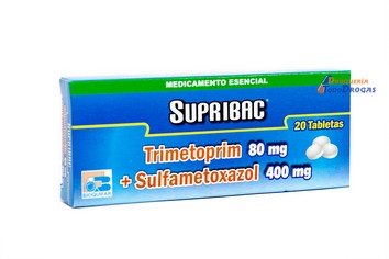 SUPRIBAC (TRIMETOPRIM+SULFAMETOXAZOL 80/400 MG) CJ X 20 TAB.