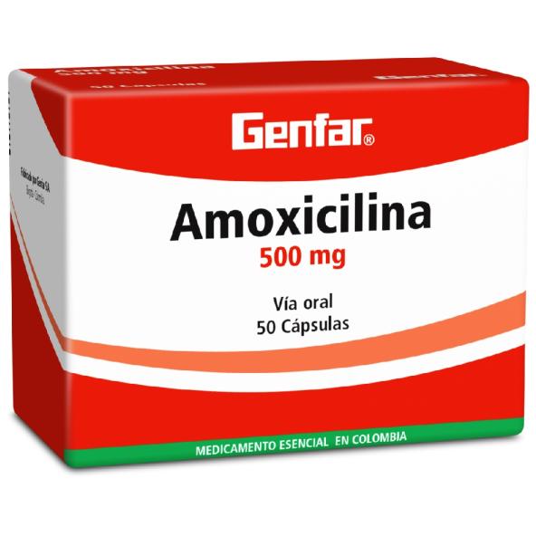 AMOXICILINA CAP 500 mg- GENFAR CAJA X 50 CAPS