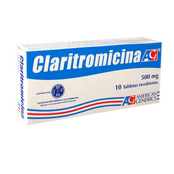 CLARITROMICINA 500 Mg CAJA X 10 TABLETAS- AMERICAN