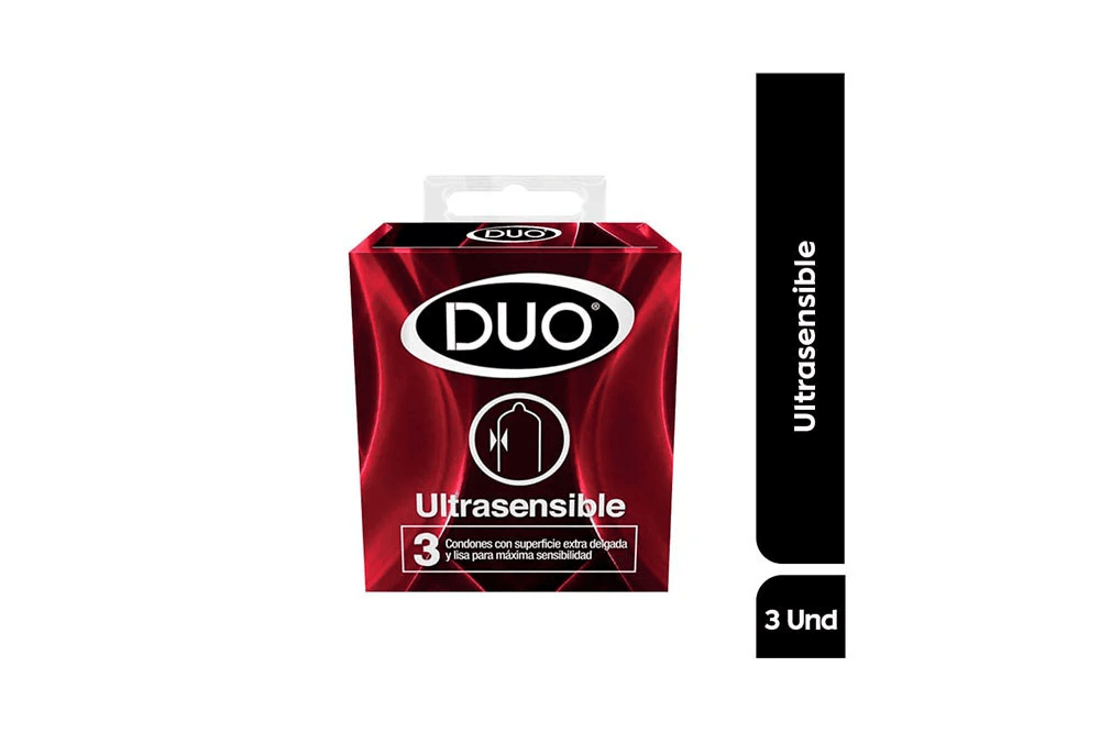 DUO ULTRASENSIBLE CAJA CON 3 CONDONES