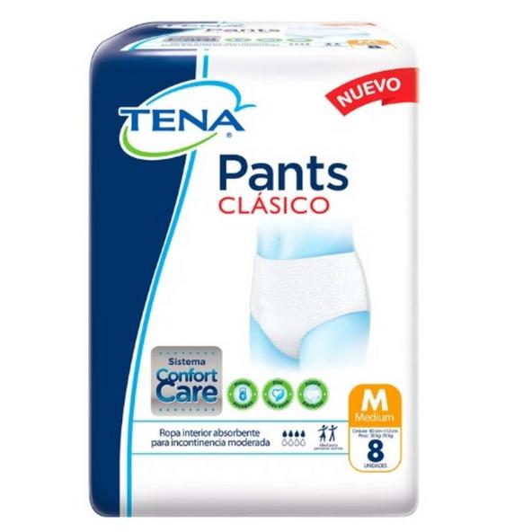 TENA PANTS CLÁSICO TALLA  M  X 8 UNIDADES