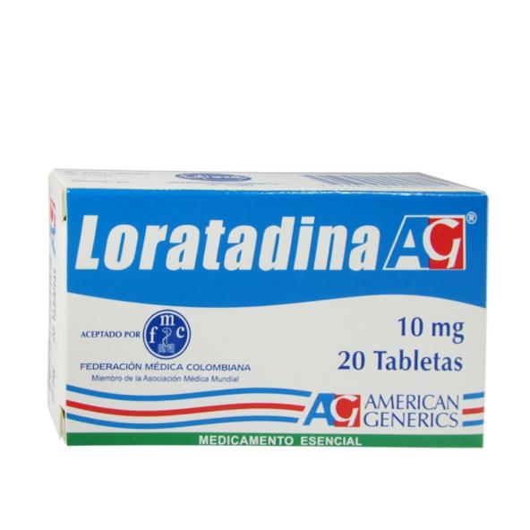 LORATADINA 10 MG CAJA X 20 TABLETAS AG