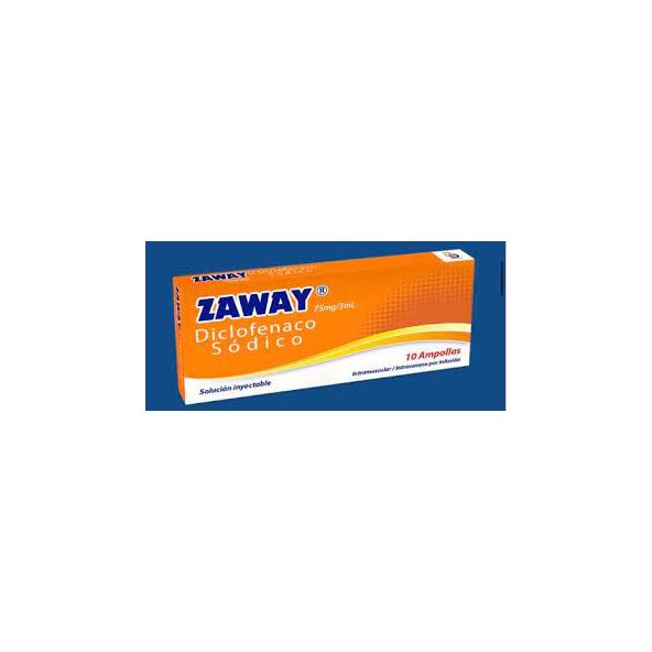 ZAWAY(DICLOFENACO) 75MG / 3ML CAJA X 10 AMPOLLAS