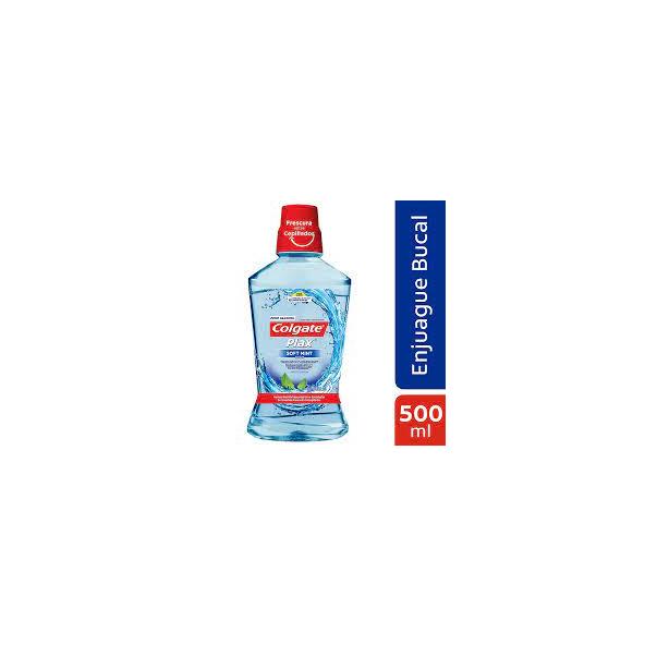 COLGATE ENJUAGUE BUCAL PLAX SOFT MINT X 500 ML