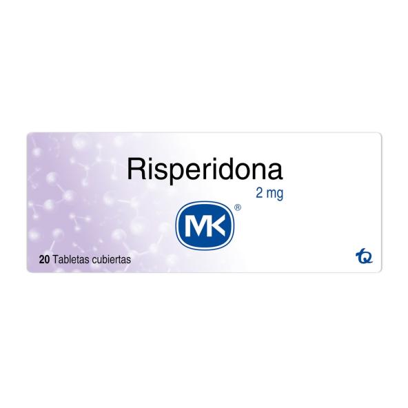 RISPERIDONA 2 MG CJX 20 TAB M.K