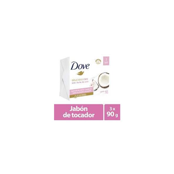 DOVE JABÓN NUTRICIÓN INDULGENTE LECHE DE COCO Y JAZMÍN BARRA X 90 GR