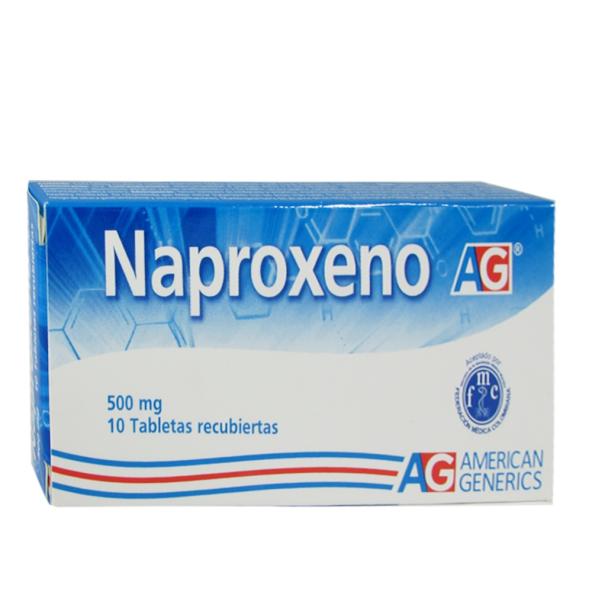 NAPROXENO 500 MG CAJA X 10 TABLETAS AG