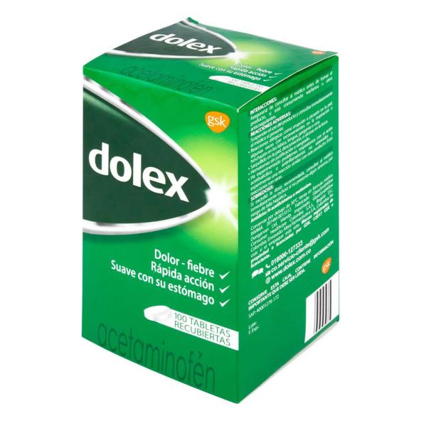 DOLEX 500 MG CAJA X 100 TABLETAS  GSK