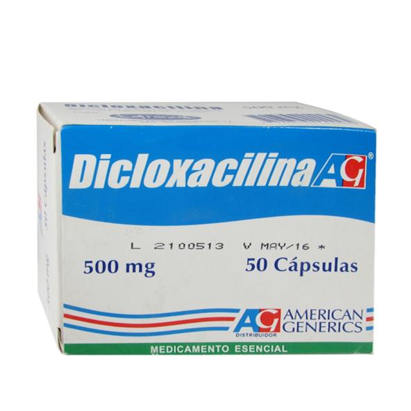 DICLOXACILINA 500 MG CAJA X 50 CAPSULAS AG