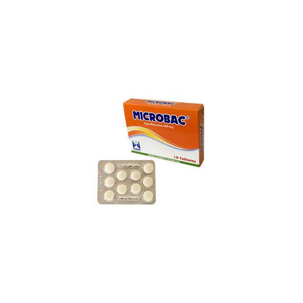 MICROBAC CIPROFLOXACINO 500 MG CAJA X 10 TABLETAS