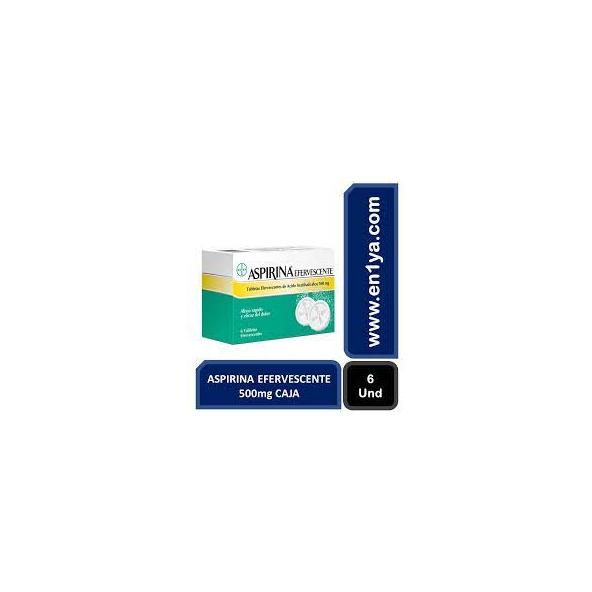 ASPIRINA EFERVESCENTE 500 MG CAJA X 6 TABLETAS