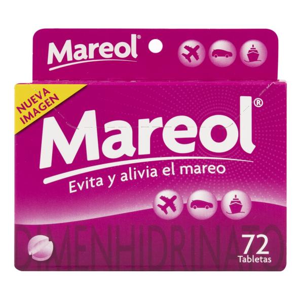 MAREOL DIMENHIDRINATO 50 MG CAJA X 72 TABLETAS