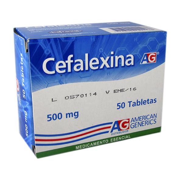 CEFALEXINA  500 MG X 50 UNIDADES  A.G