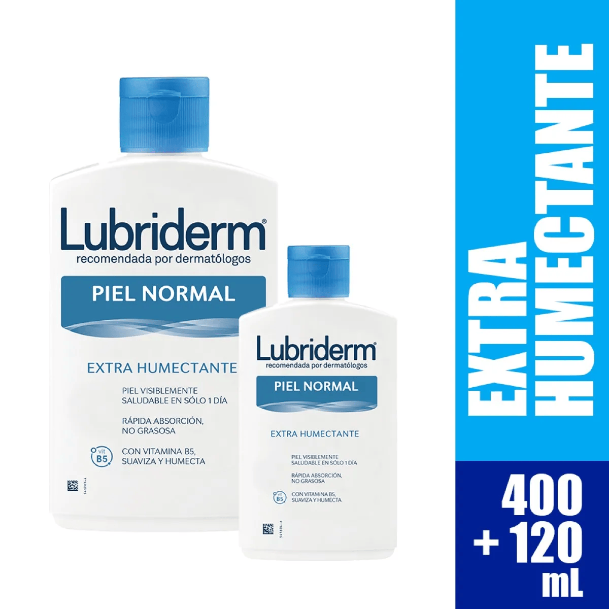 LUBRIDERM PIEL NORMAL X 400 ML LLEVA 120 ML MAS