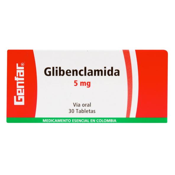 GLIBENCLAMIDA  5mg CAJA X 30 TABLETAS - GENFAR