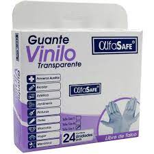 GUANTE VINILO TRANSPARENTE ALFA SAFE S