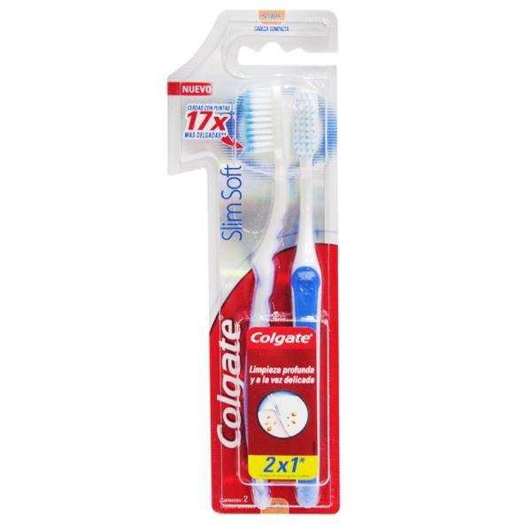 COLGATE CEPILLO SLIM SOFT SUAVE X 2 UNIDADES