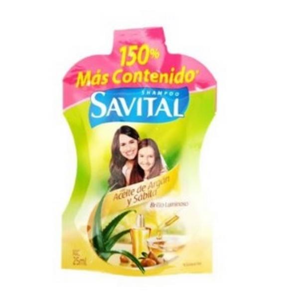 SAVITAL SHAMPOO ACEITE DE ARGAN Y SABILA X 20 SOBRES