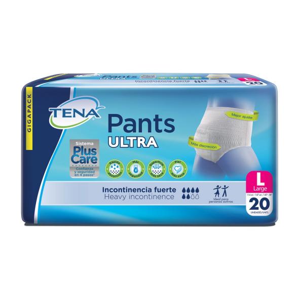 PAÑAL TENA PANTS ULTRA LARGO TALLA L X 20 UNIDADES