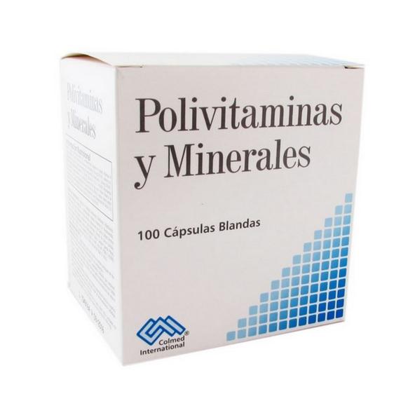 POLIVITAMINAS Y MINERALES  CAJA X 100 TABLETAS - COLMED