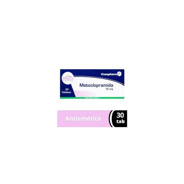 METOCLOPRAMIDA 10 MG CAJA X 30 TABLETAS COASPHARMA