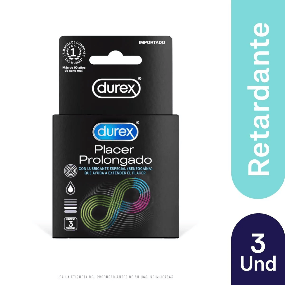 PRESERV DUREX PLACER PROLONGADO X 3 UNI